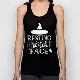 Resting Witch Face Funny Halloween Quote Unisex Tank Top
