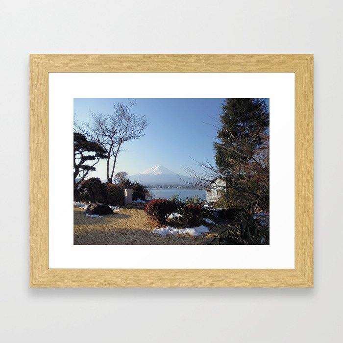 Mt Fuji Over Lake Kawagoe Framed Art Print