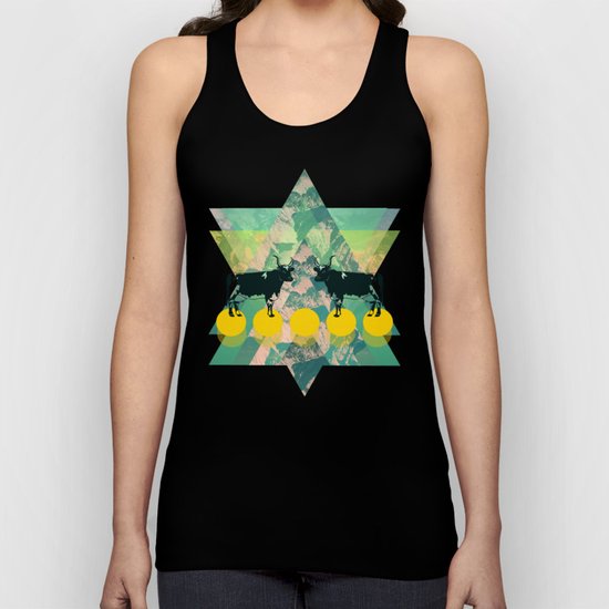 cows are dreaming of funky mountains Unisex Tank Top