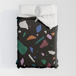 Colorful terrazzo seamless pattern Duvet Cover
