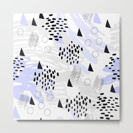 Abstract # Metal Print | Graphicdesign, Gray, Pattern, Light, Abstract, Dots, Modern, Scandinavian, Black And White, Absraction 