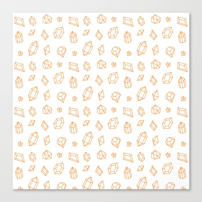 Orange Gems Pattern Canvas Print