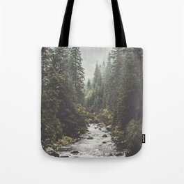 Mountain creek - Landscape and Nature Photography Tote Bag | Landscape, Trees, Digital, Wild, River, Nature, Autumn, Film, Adventure, Fall 