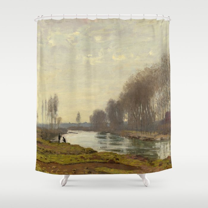 The Petite Bras of the Seine at Argenteuil by Claude Monet Shower Curtain