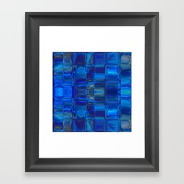 Deep Blue Ocean Shell Framed Art Print