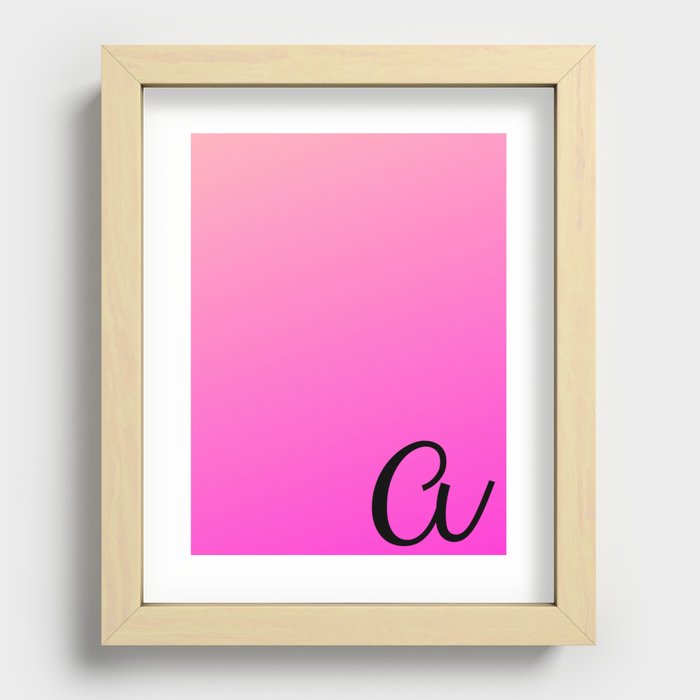 A initial Recessed Framed Print