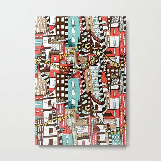 The City of Towers Metal Print