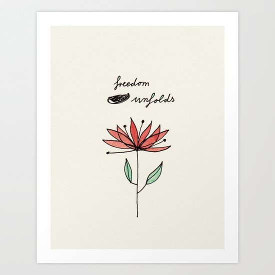 freedom unfolds Art Print
