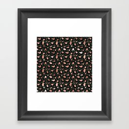 Rose Gold Leopard Print 09 Framed Art Print