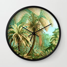 Vintage Tropical | Jungle Botanical Nature Banana Tree | Bohemian Plants Trees Forest Wall Clock