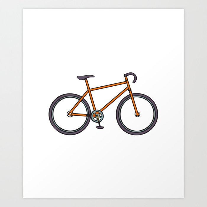 Cycling Mountain Bike Bicycle Biking MTB Art Print