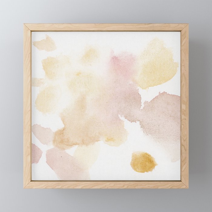 Bloom No.12 Abstract watercolor floral Framed Mini Art Print