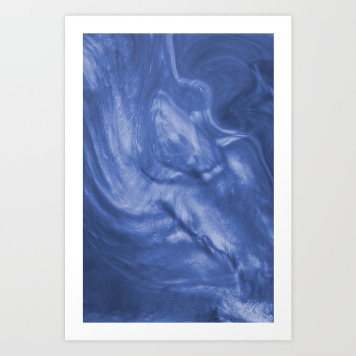 Flowing Purple Haze, Pearlescent Fluid Art Illustration Art Print