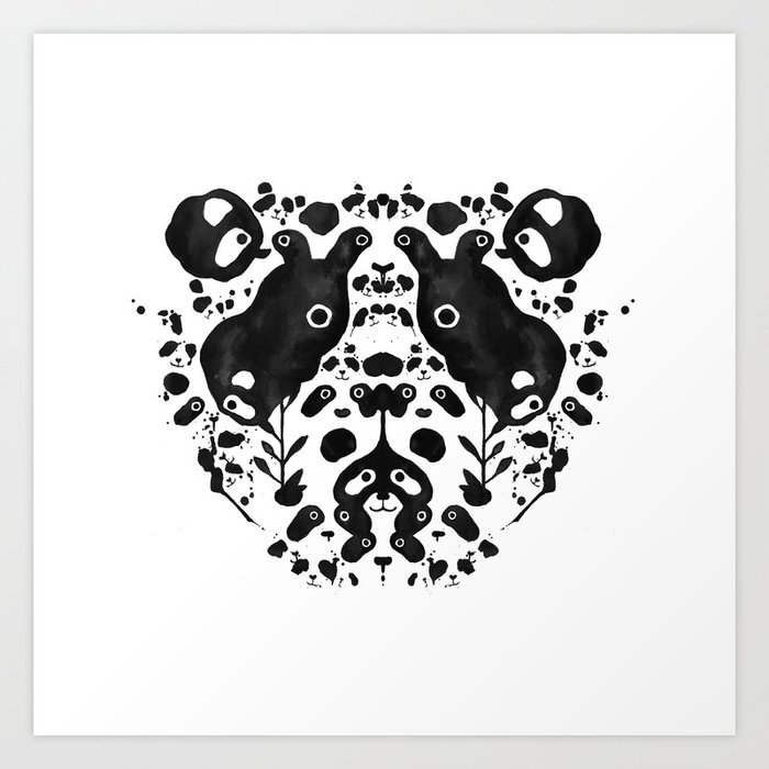 Rorschach Panda Art Print