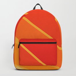 Abstract Chevron In Vintage Art Deco Sunset Color Aesthetic Backpack