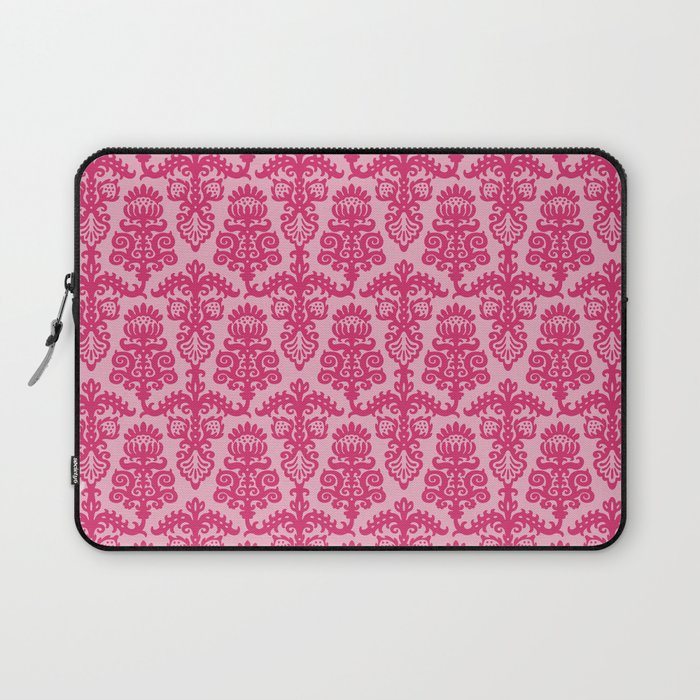 Strawberry Chandelier Pattern in Pink Laptop Sleeve