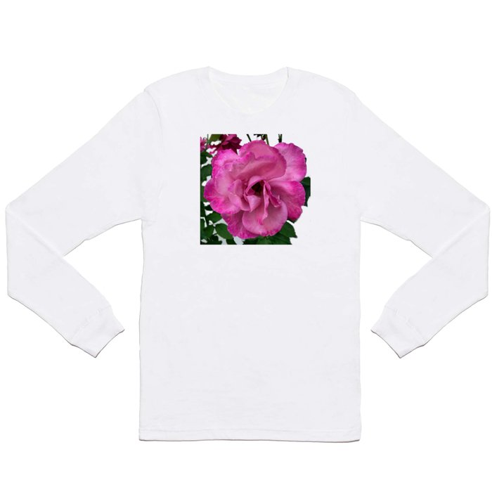 Bodacious Pink Rose | Large Pink Flower | Nature Photography Long Sleeve T Shirt