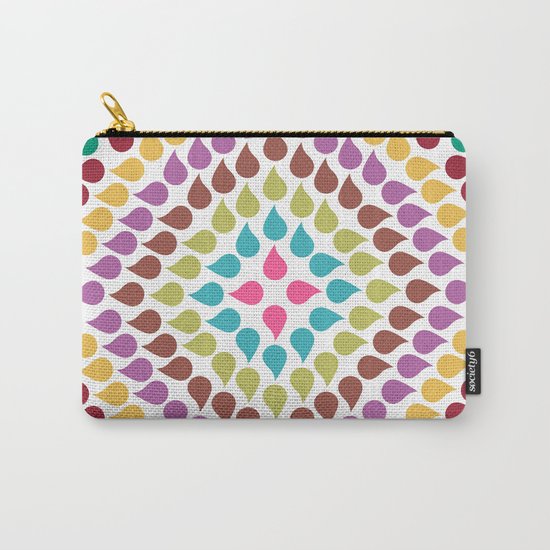 Seamless Colorful Raindrops IV Carry-All Pouch