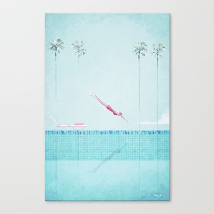 Swimming Pool, Palm Springs Canvas Print