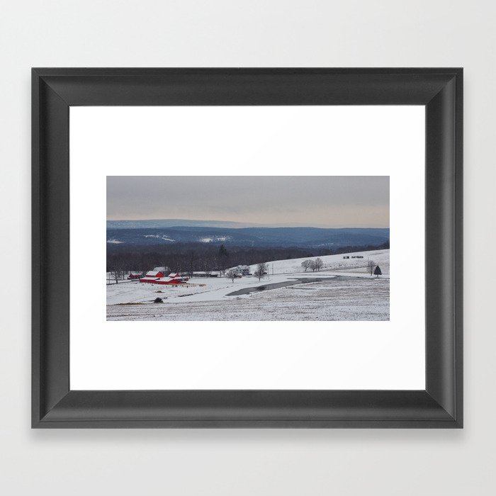 Wintertime in the Country Framed Art Print