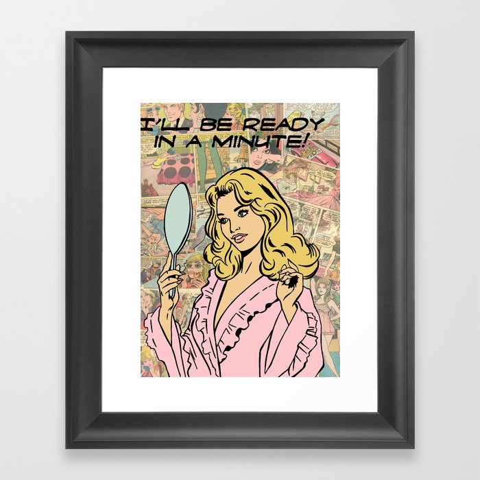 ready in a min color Framed Art Print