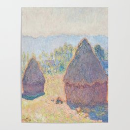 Claude Monet - Grainstacks, in Bright Sunlight, 1890 Poster