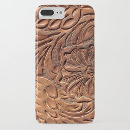 Vintage Worn Tooled Leather iPhone Case