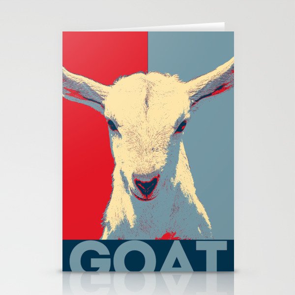 Goat Obama Hope Poster Remake Stationery Cards