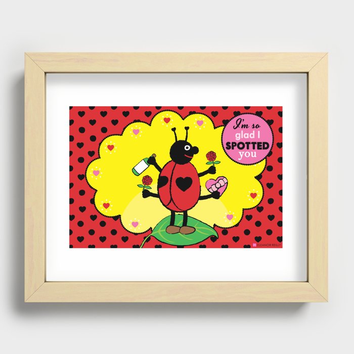 Lovebugs - I'm so glad I spotted you Recessed Framed Print