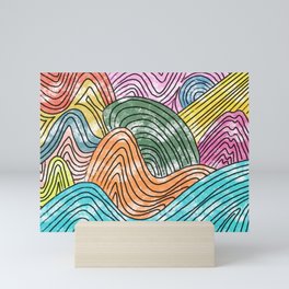 Abstract mountain Mini Art Print