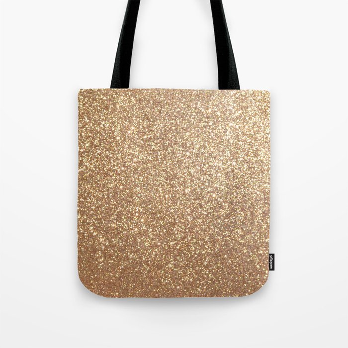 Rose gold glitter tote bag sales