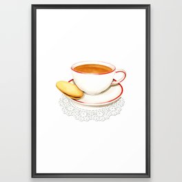 Teatime! Cup of Tea and a biscuit Framed Art Print