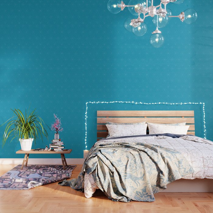 Blue Green Blue Modern Vector Seamless Pattern Wallpaper By Makeitcolorful Society6