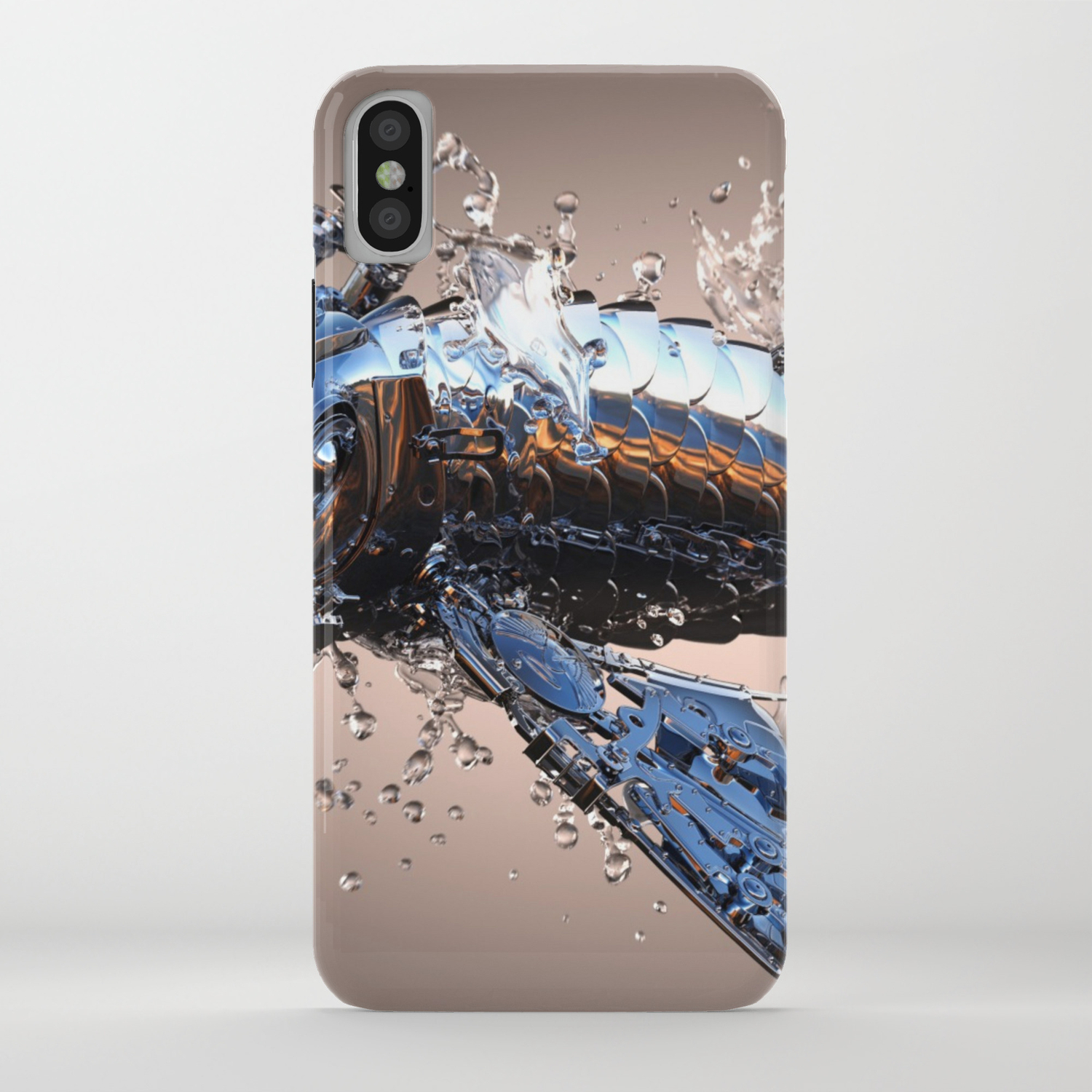 3d Model Metal Fish Iphone Case By Nocolordesigns Society6