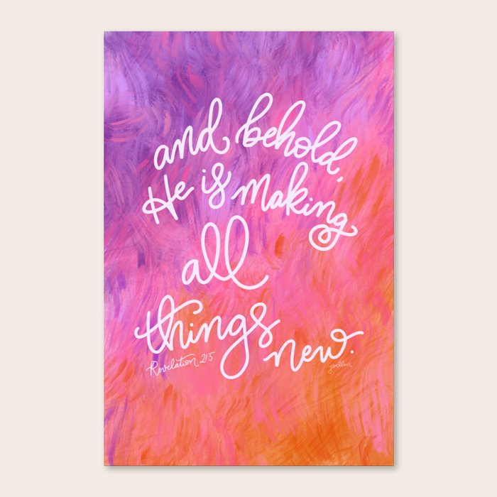 Bible Verse Artwork Canvas Print by Ripple & Spark Society6