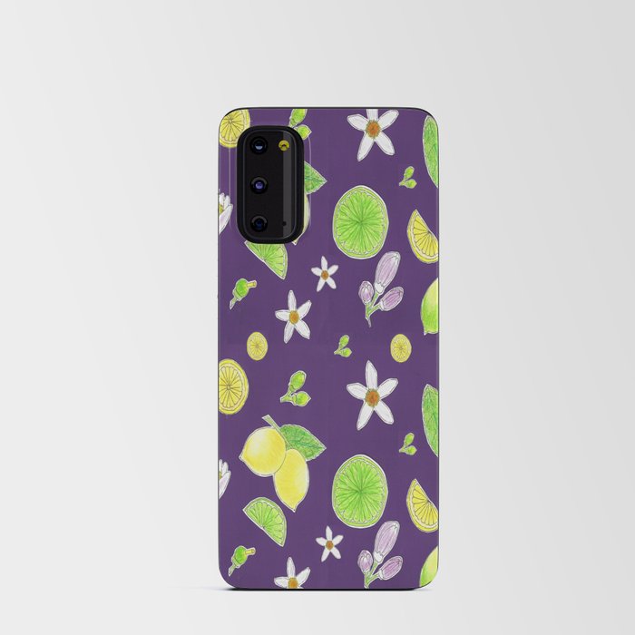 Yellow Green Lemon and Azahar Flower Android Card Case