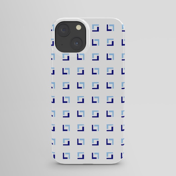 square and tartan 60- blue iPhone Case