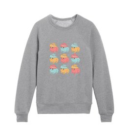 Cute Cowboy Frogs, Frog with Cowboy Hat Fun and Colorful Kids Crewneck