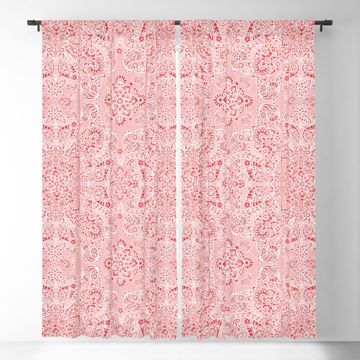 Pink Paisley Bandana Blackout Curtain