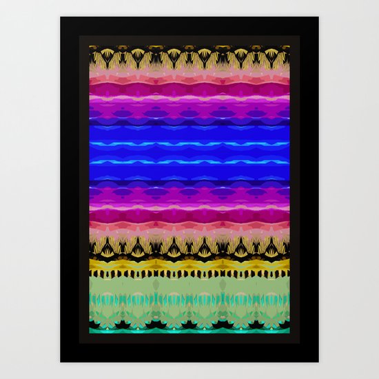Rainbow Waves Art Print