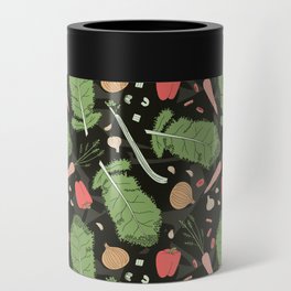 Vegetable Patch on a Dark Background Can Cooler