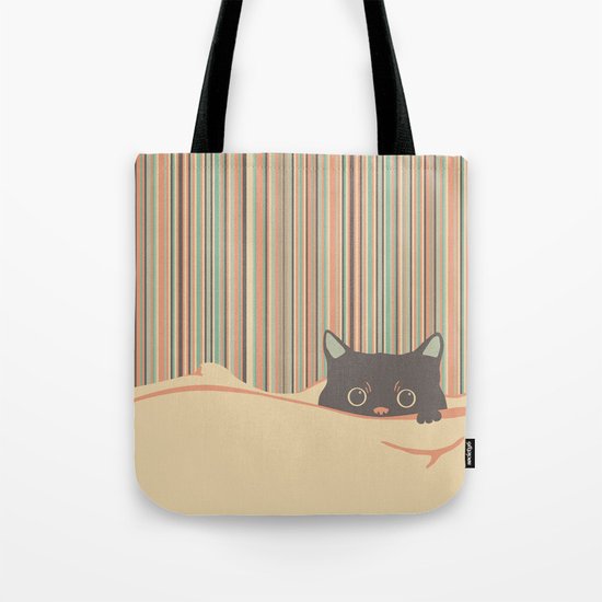 Kitty in the blanket Tote Bag