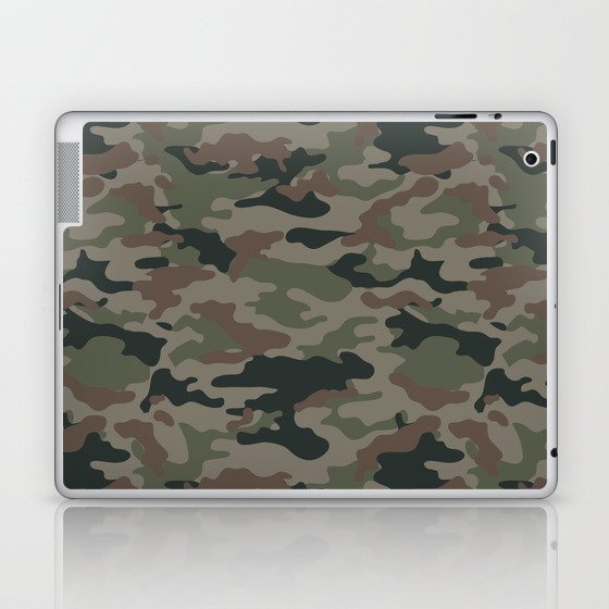 Woodland Day 2 Camouflage Seamless Pattern Laptop Ipad Skin By Jcdesigning