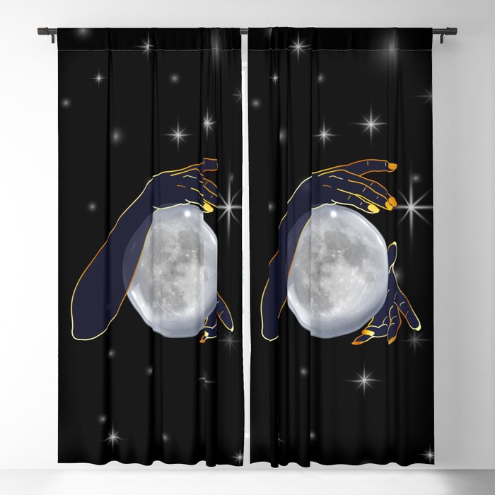 Mystical Hands holding full moon performing a magic ritual	 Blackout Curtain