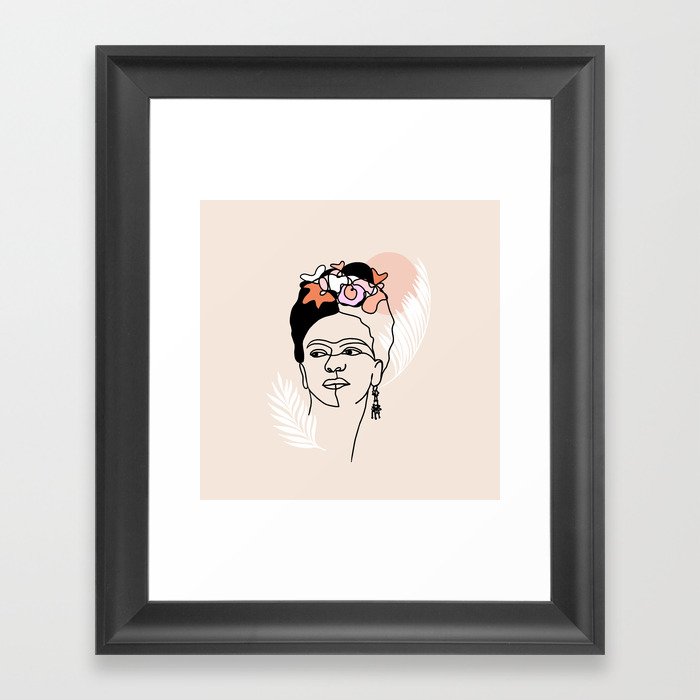 Brave and Strong Feminist Icon portrait Framed Art Print