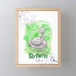 Slytherin - H a r r y P o t t e r inspired Framed Mini Art Print