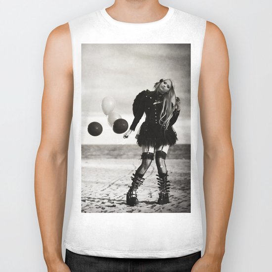 Halloween with balloons Biker Tank