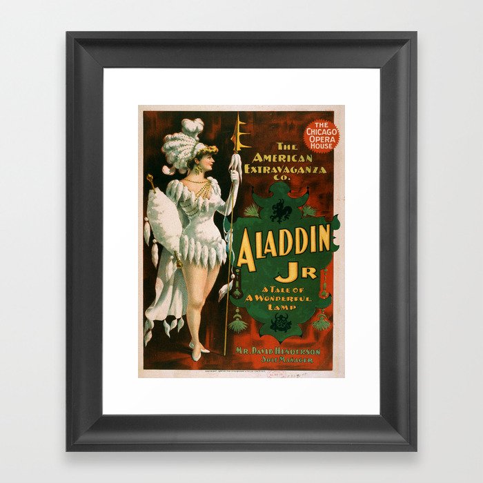Vintage poster - Aladdin Jr. Framed Art Print