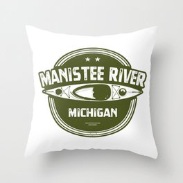 Manistee River Michigan Throw Pillow