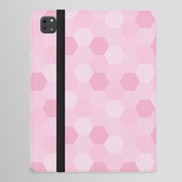 Pink Hexagon polygon pattern. Digital Illustration background iPad Folio Case